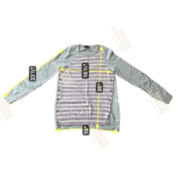 J CREW  Wool /Viscose /Rabbit hair Striped Round Neck Sweater -Pullover Sz S# 21 - Picture 15 of 16